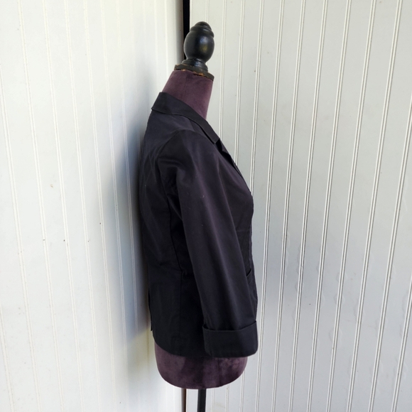 Talbots Women's Black Stretch Blazer Jacket 3/4 Sleeve Petite 6P - Picture 5 of 14